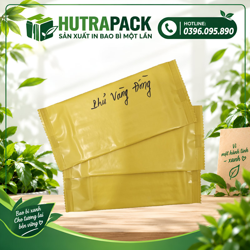 Khăn Lạnh Màng Phủ Vàng Đồng